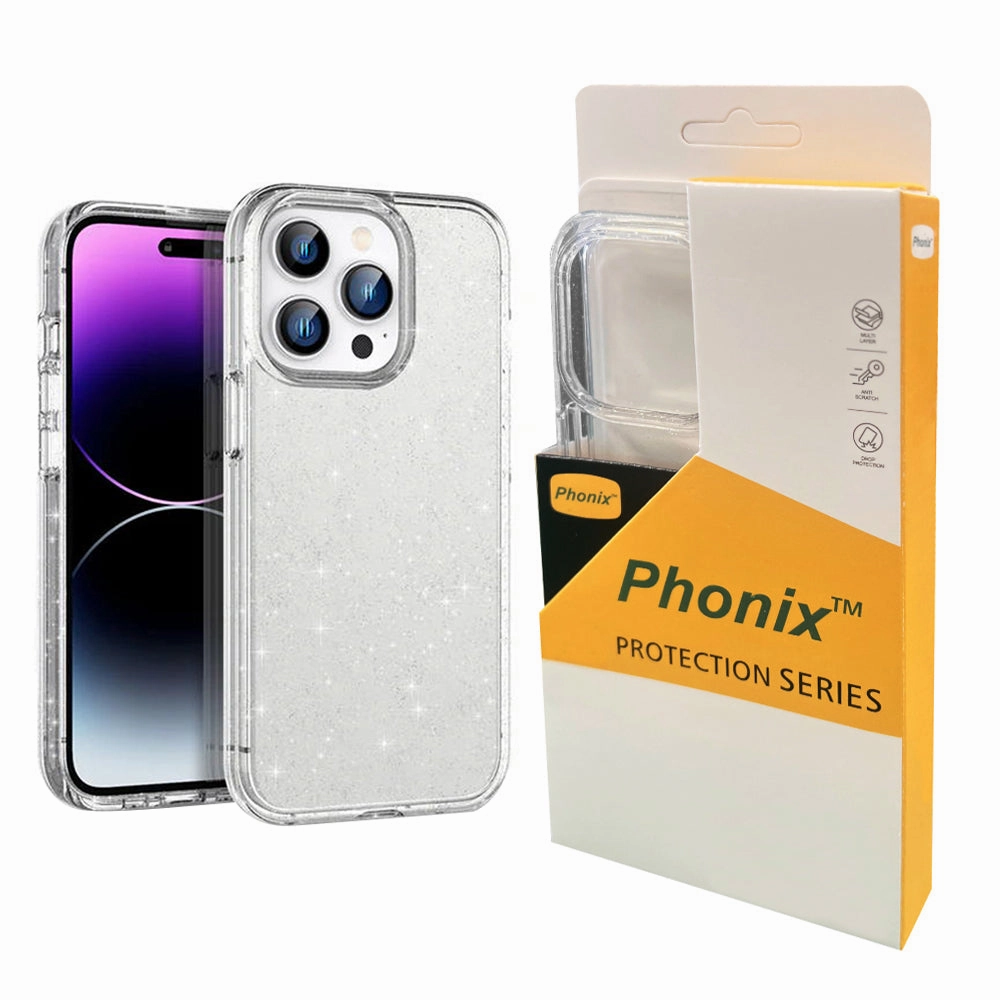 Anti Spy Protective Film Phonix Case For Iphone 14 Pro Max Clear Rock Soft Tpu Case Stardust