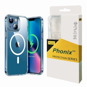 Phonix Case For Iphone 15 Plus Clear Rock Shockproof Case Compatible With Magsafe Ultra Slim Protector