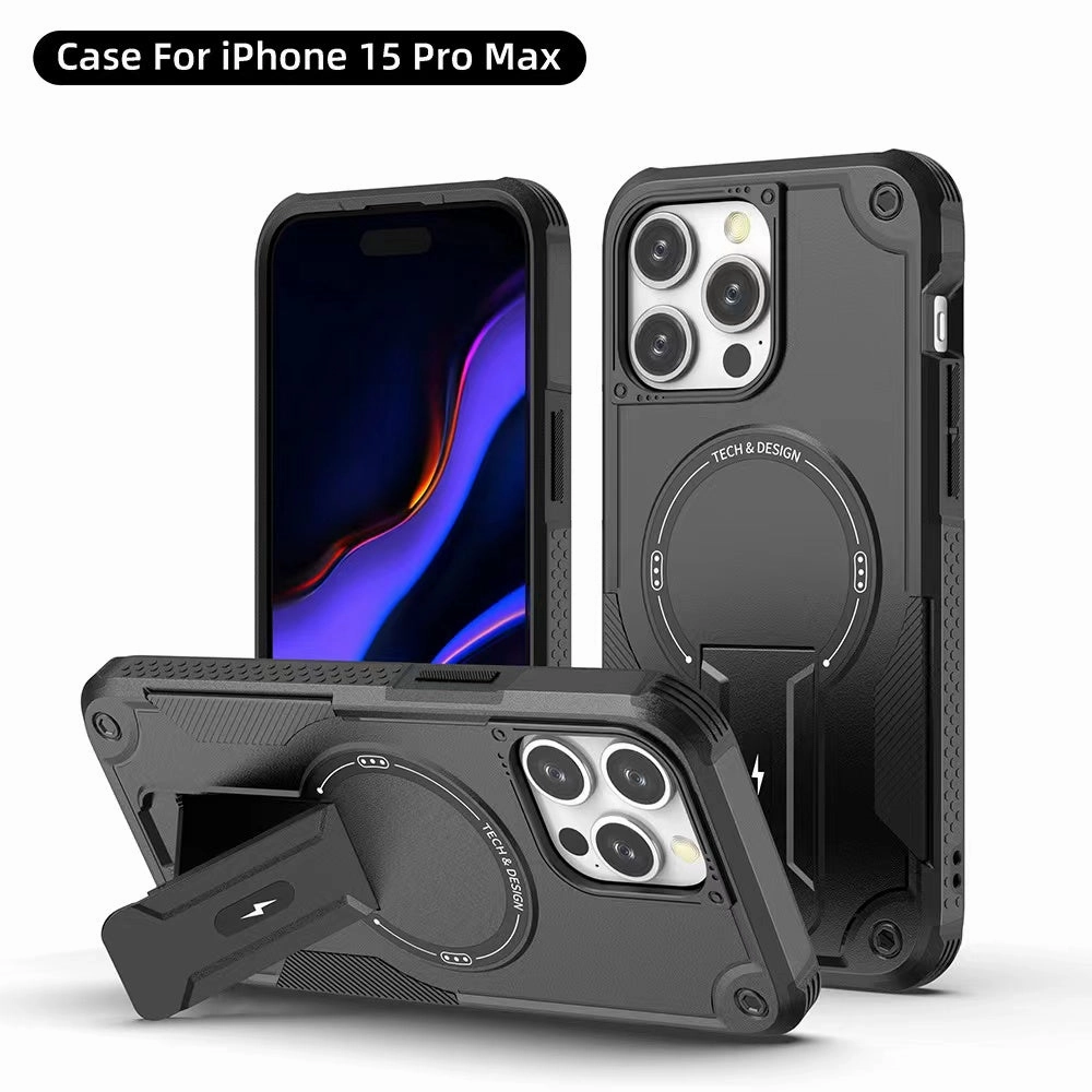 Edge Protection Phonix Case For Iphone 15 Pro Max Stander Case Compatible With Magsafe