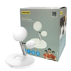 Overload Protection Pisen 15W 3 In 1 Wireless  Charging Station Wx02Xy-C39 White