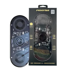 Tangle Free Cable Reliable Charger Pisen 3 In 1 Wireless  Charging Station Transparent Fyd-C33
