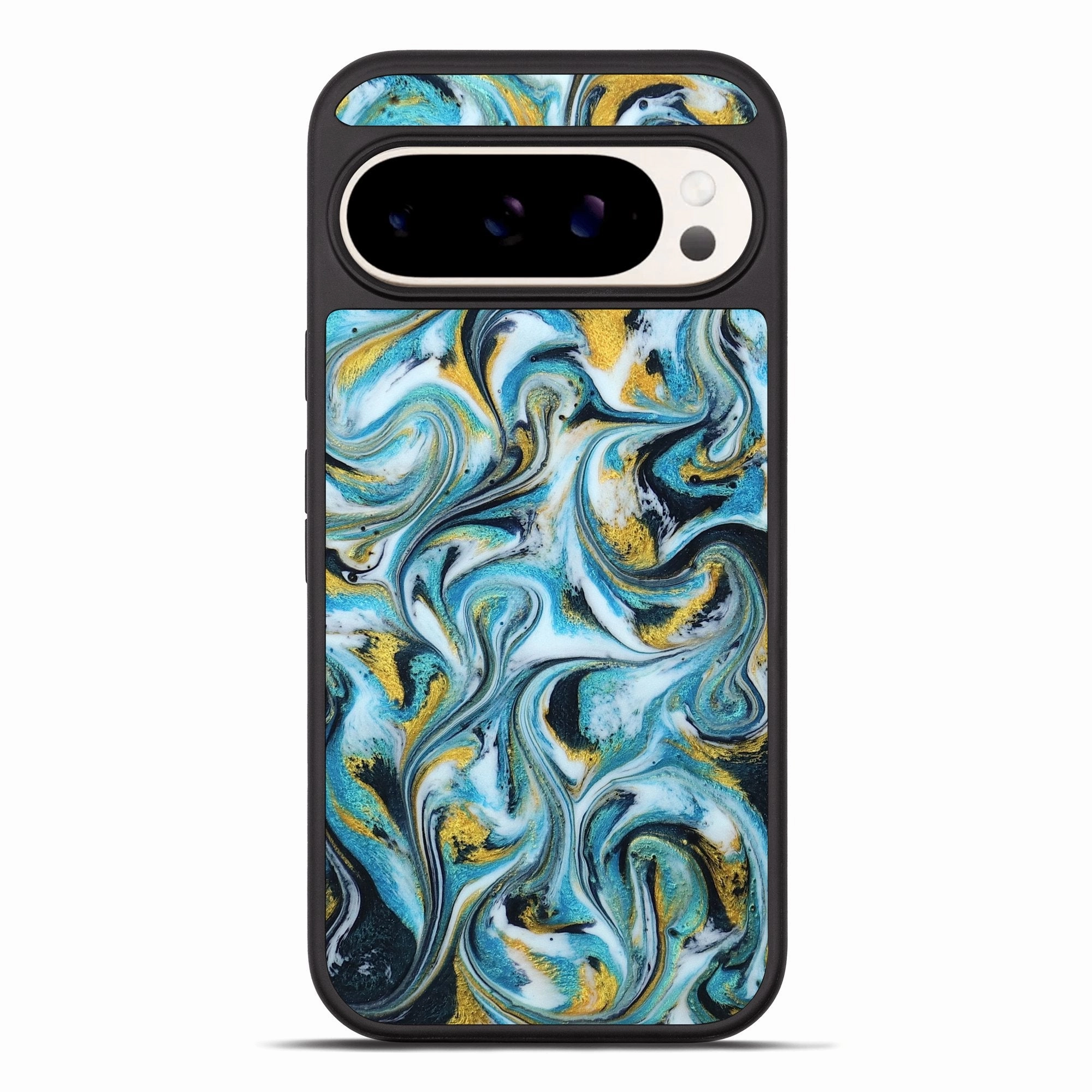 Pixel 10 Pro Xl Resinart Phone Case - Don (Teal & Gold, 781668) Raised Edges
