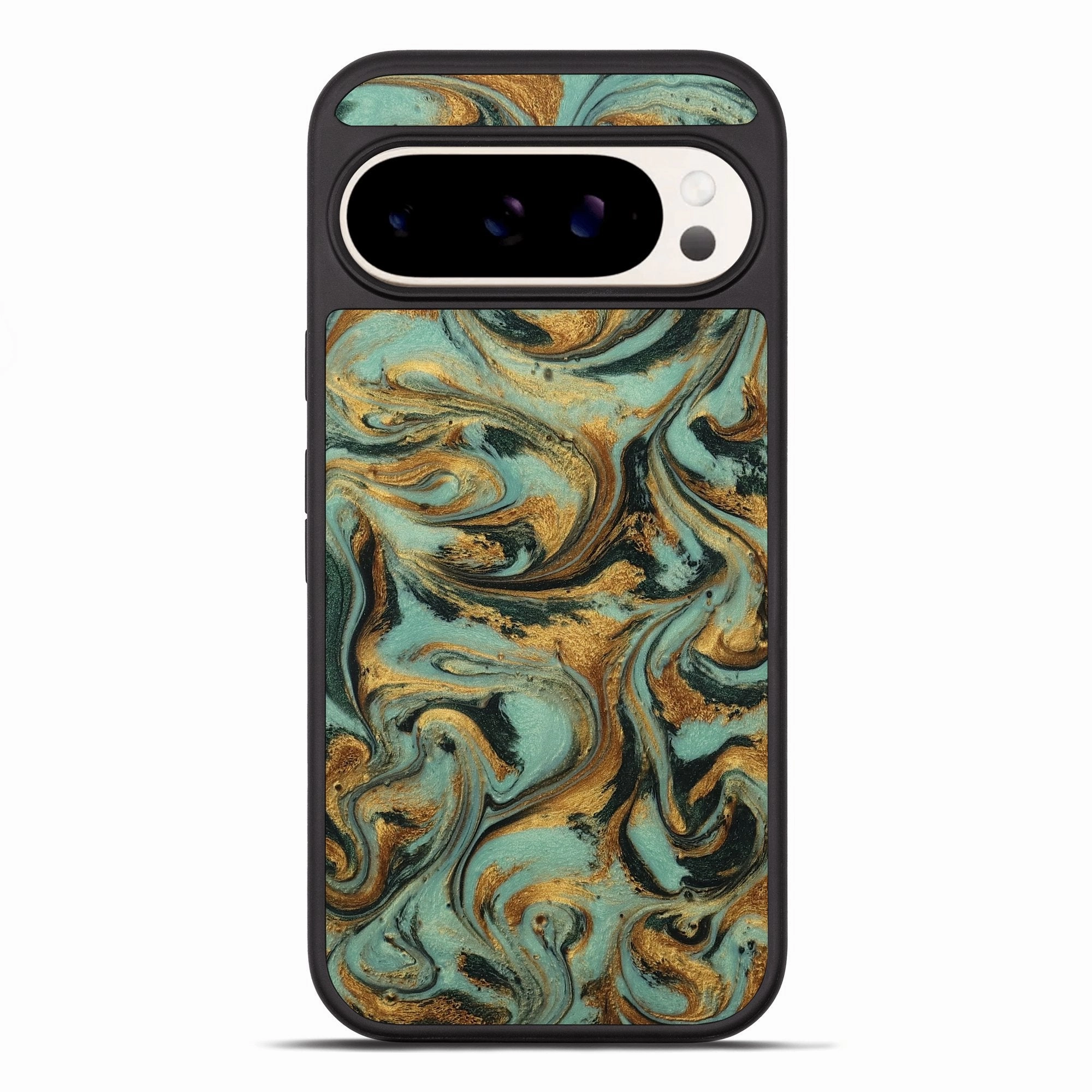 Pixel 10 Pro Xl Resinart Phone Case - Sharyn (Teal & Gold, 781769) Scratch Resistant Glass