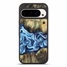 Pixel 10 Pro Xl Wood Phone Case - Adah (Blue, 769702) Oleophobic Coating