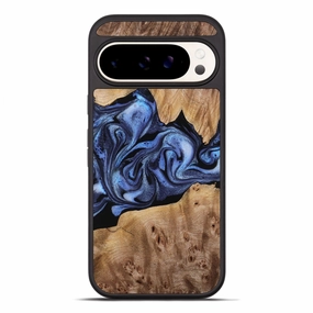 Pixel 10 Pro Xl Wood Phone Case - Aedan (Blue, 770156) Anti Fingerprint Film Anti Spy