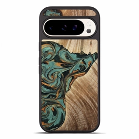Pixel 10 Pro Xl Wood Phone Case - Alena (Green, 780251) Anti Oil Film Ultra Slim Protector