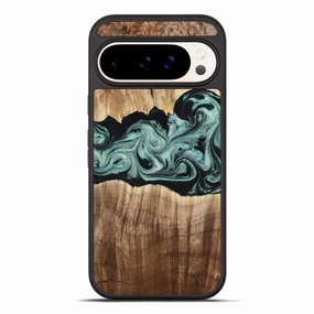 Pixel 10 Pro Xl Wood Phone Case - Alessia (Green, 778675) Scratch Protection Fingerprint Repellent