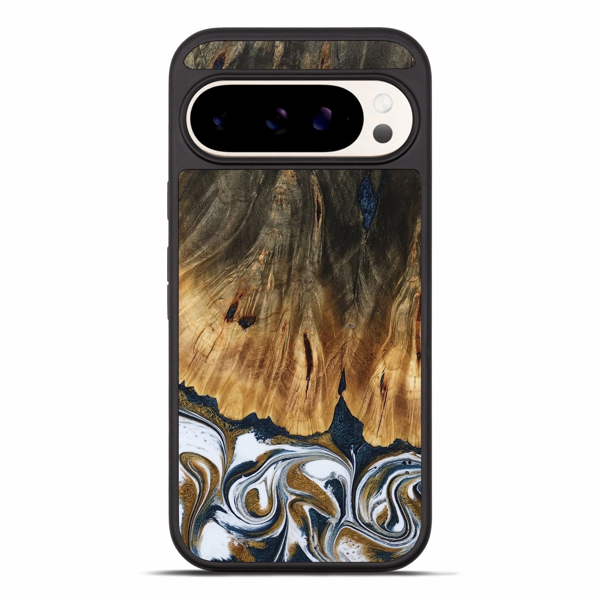 Anti Shock Film Pixel 10 Pro Xl Wood Phone Case - Amanda (Teal & Gold, 773604)