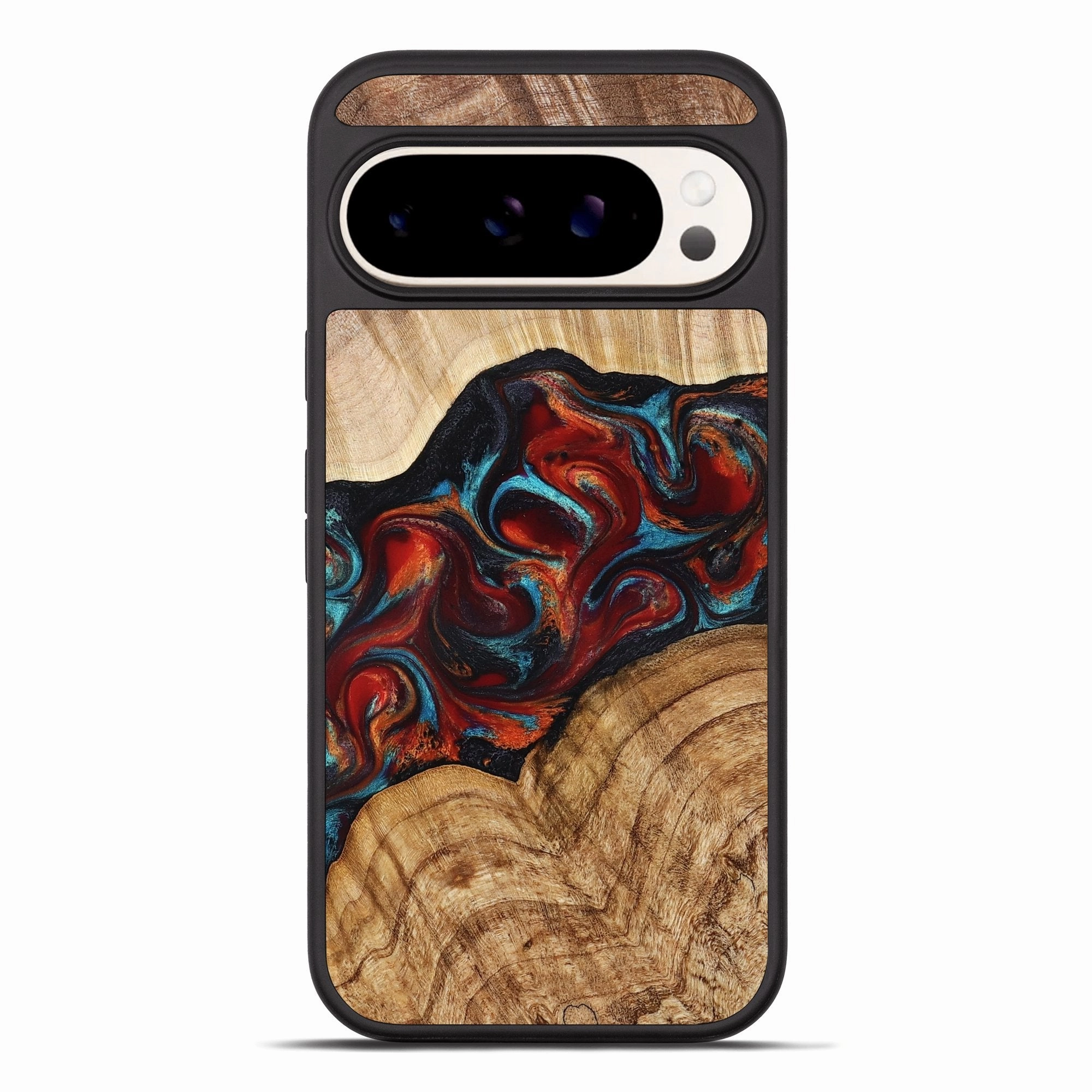 Pixel 10 Pro Xl Wood Phone Case - Aric (Red, 778556) Anti Glare
