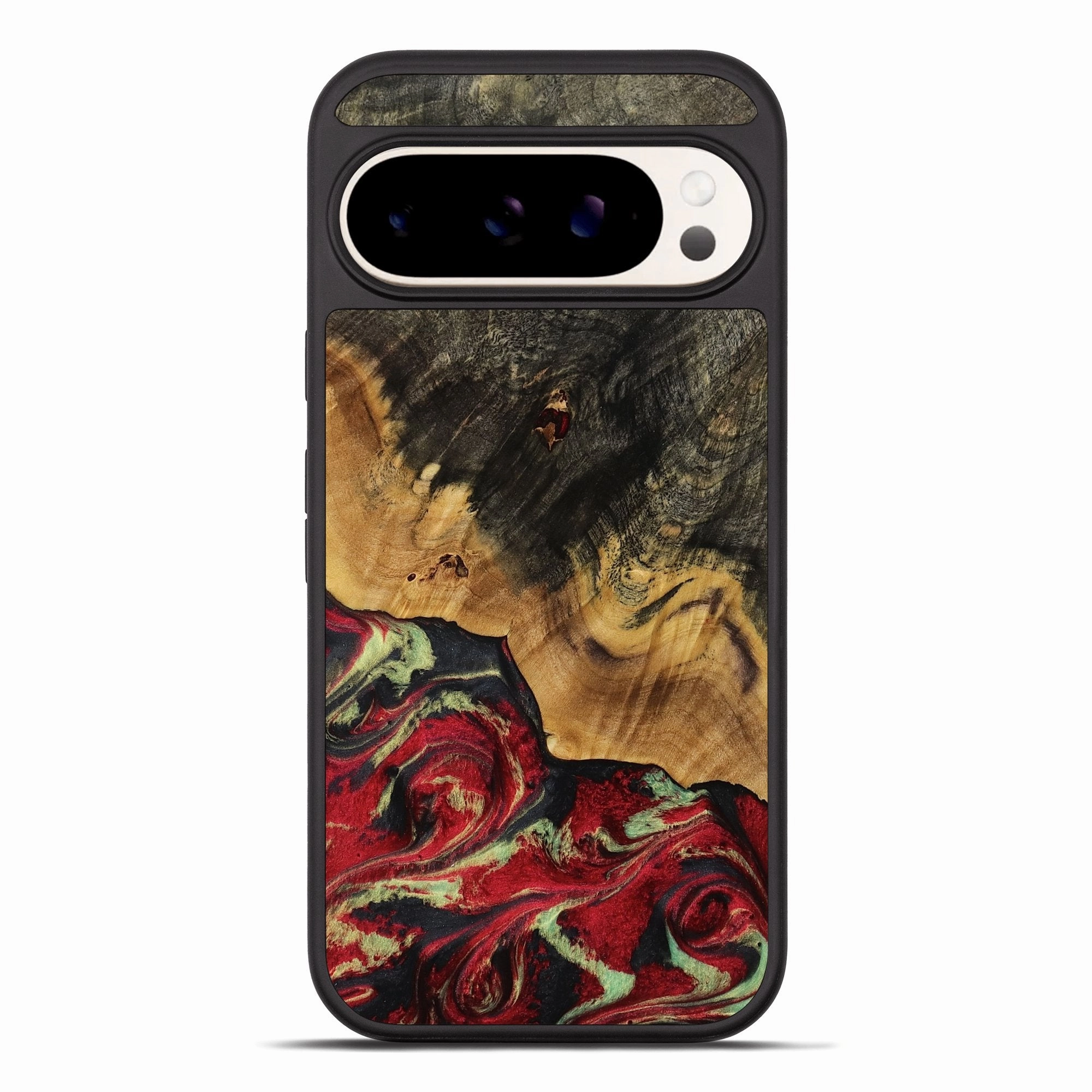 Bubble Free Installation Scratch Resistant Glass Pixel 10 Pro Xl Wood Phone Case - Arlen (Red, 770749)