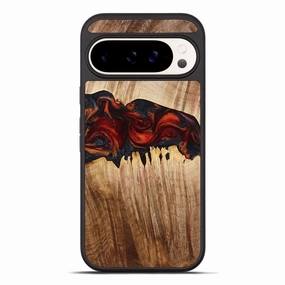 Fingerprint Resistant Crystal Clear Screen Pixel 10 Pro Xl Wood Phone Case - Ashli (Red, 779631)