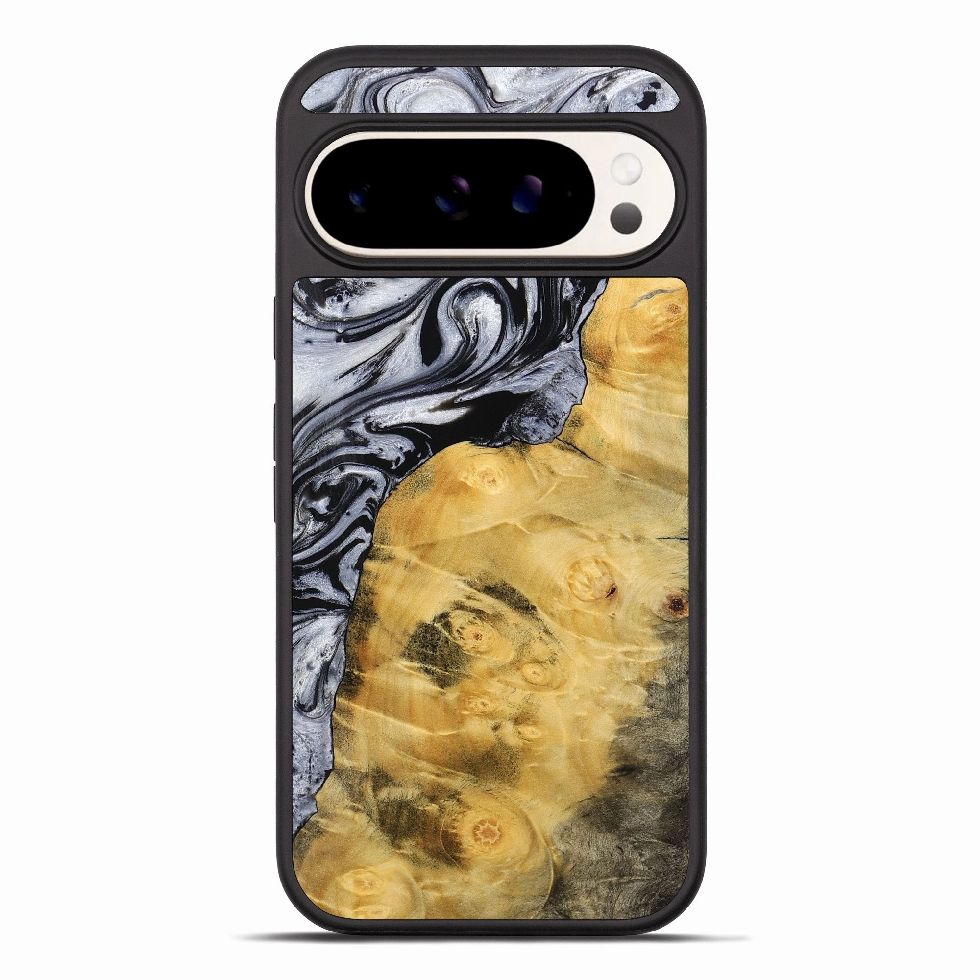 Pixel 10 Pro Xl Wood Phone Case - Aurelia (Black & White, 773313) Edge Guard