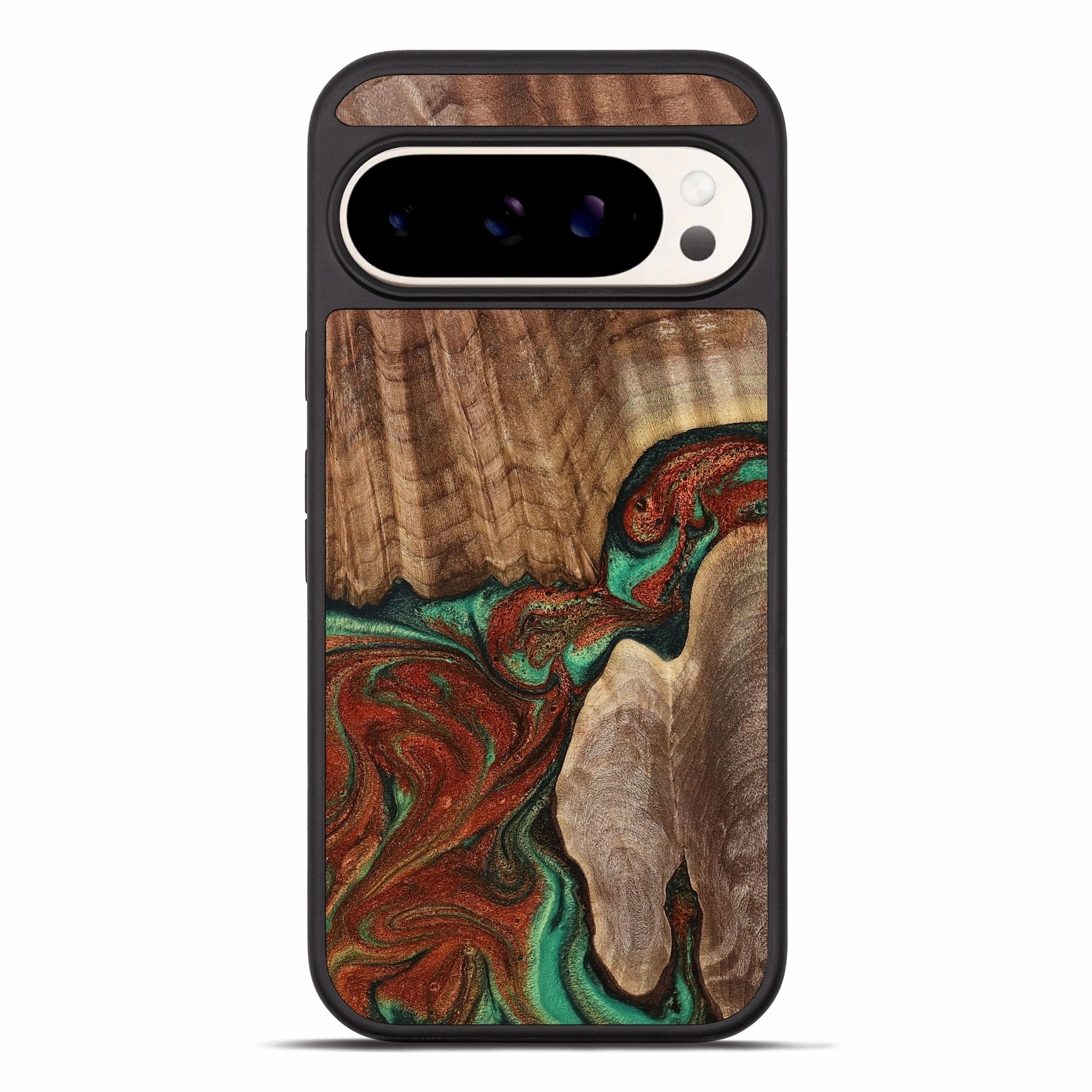 Pixel 10 Pro Xl Wood Phone Case - Bailee (Green, 774952) Crystal Clear Screen