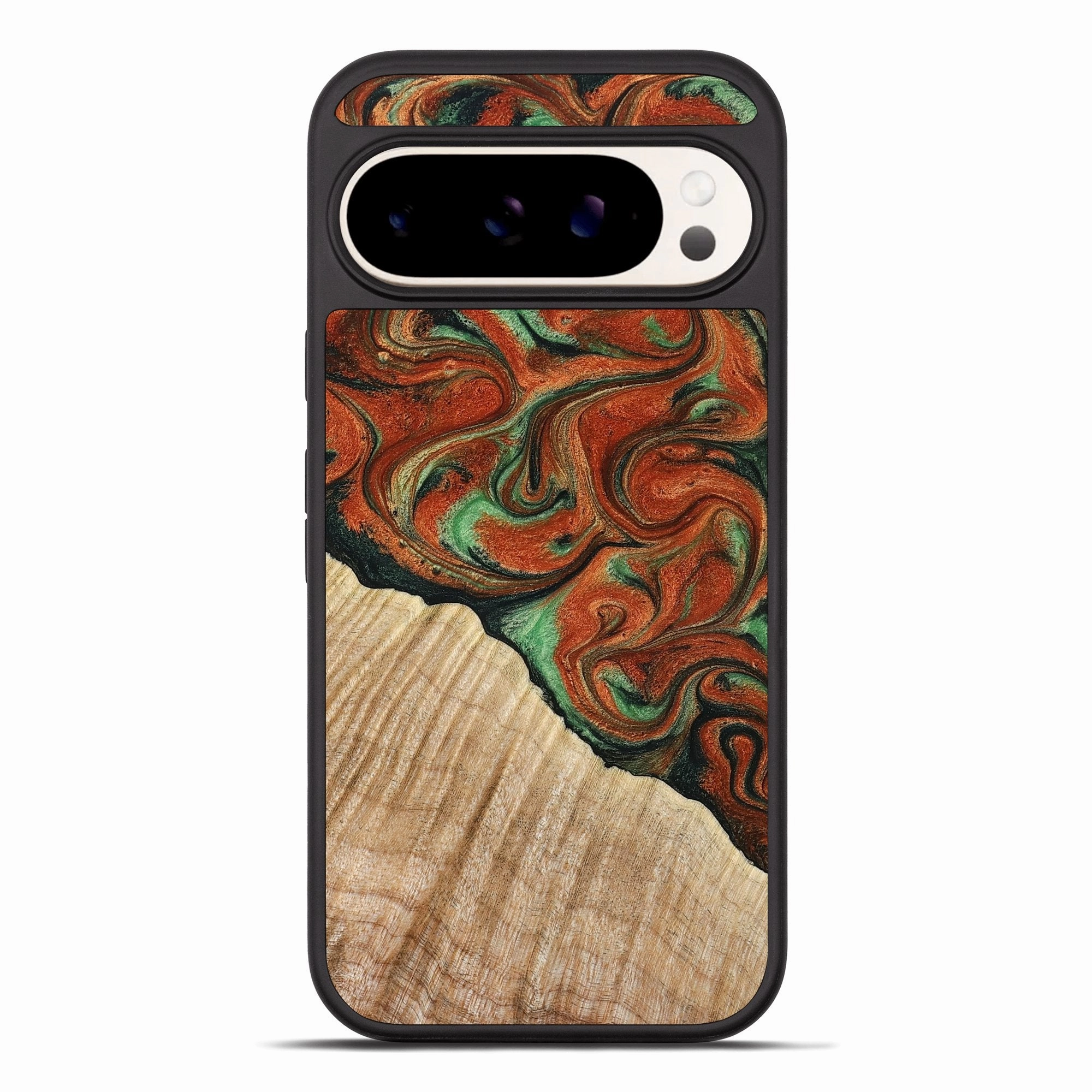 Pixel 10 Pro Xl Wood Phone Case - Braedon (Green, 778336) Impact Protection