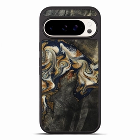 Pixel 10 Pro Xl Wood Phone Case - Cathryn (Teal & Gold, 781573) Fingerprint Shield