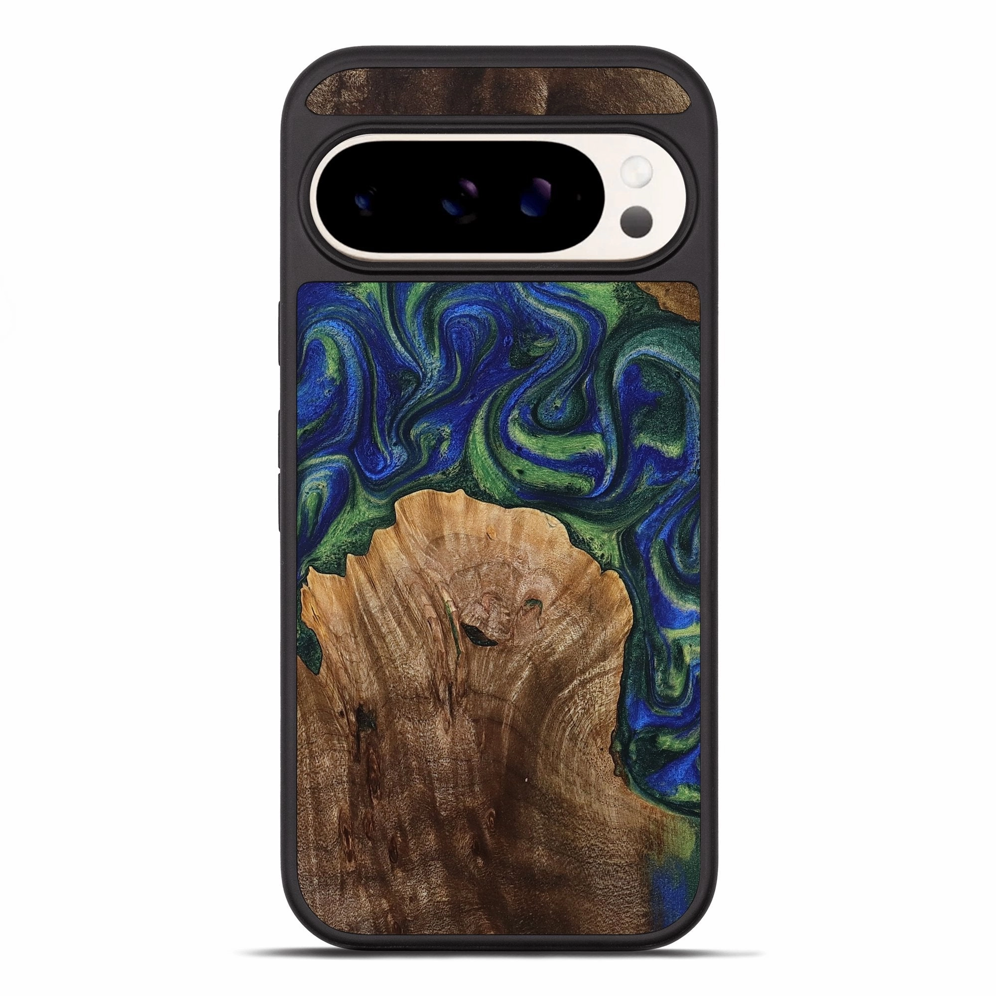 Pixel 10 Pro Xl Wood Phone Case - Celine (Green, 780696) Raised Edges Anti Shock Screen