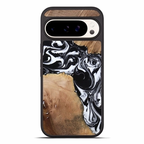 Reinforced Corners Fingerprint Free Pixel 10 Pro Xl Wood Phone Case - Christ (Black & White, 770069)