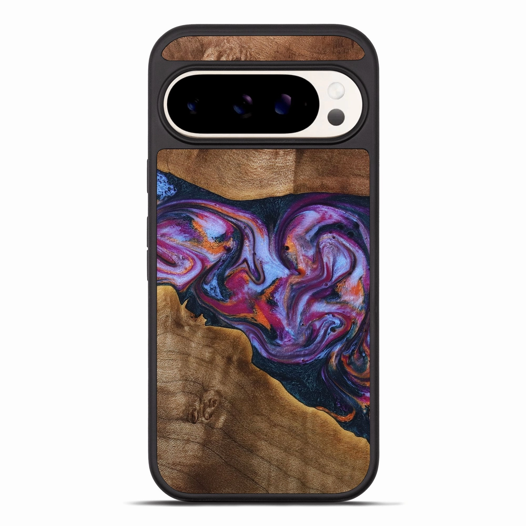Pixel 10 Pro Xl Wood Phone Case - Coy (Purple, 771662) Scratch Resistant Coating Ultra Slim Protector