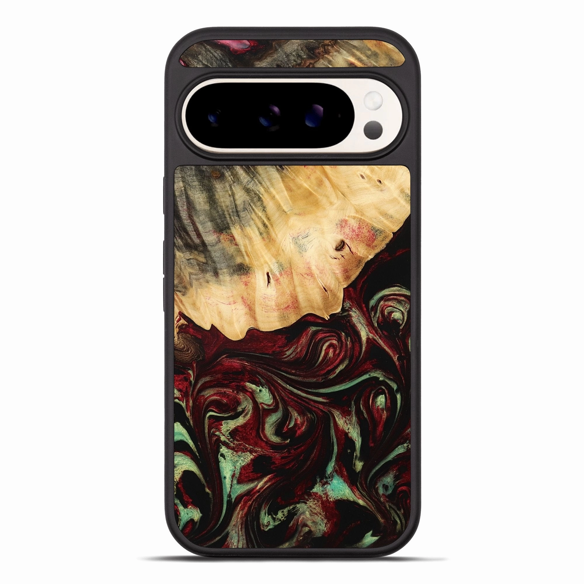 Pixel 10 Pro Xl Wood Phone Case - Daquan (Red, 775686) Anti Glare Anti Blue Light