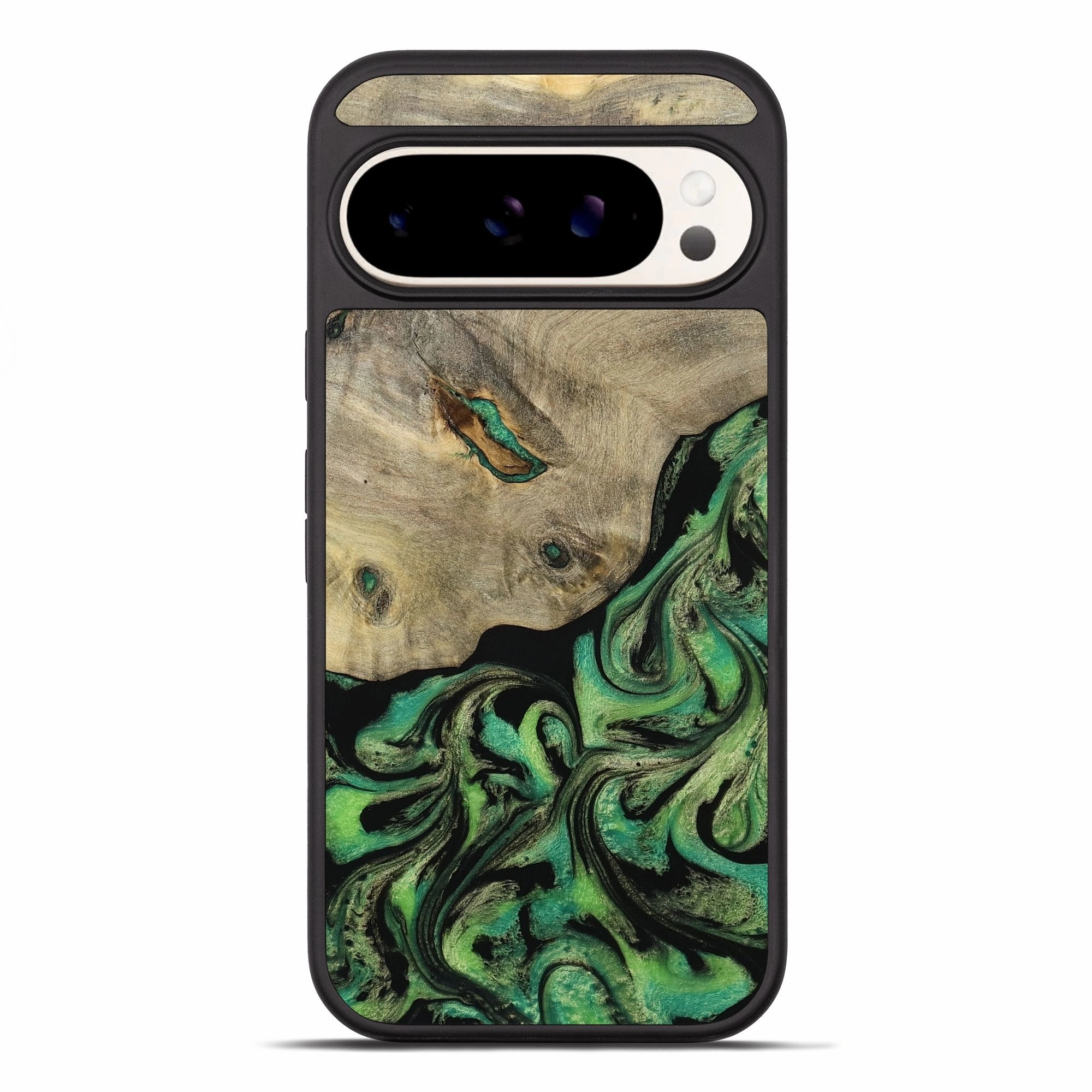 Pixel 10 Pro Xl Wood Phone Case - Dee (Green, 781566) Tempered Screen Protector Anti Static Film