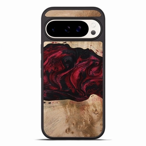 Anti Fingerprint Shield Grip Friendly Pixel 10 Pro Xl Wood Phone Case - Delilah (Red, 777575)