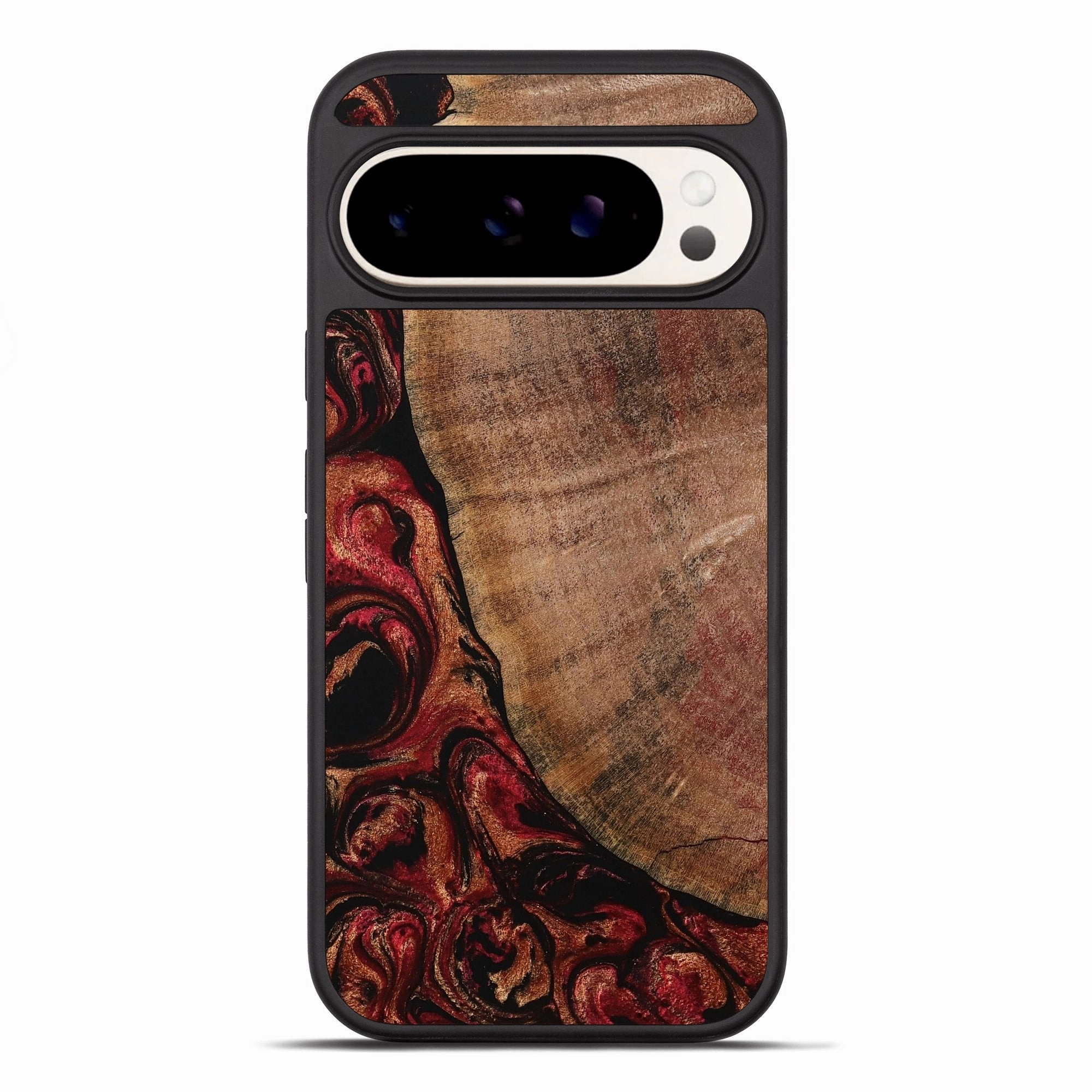 Pixel 10 Pro Xl Wood Phone Case - Demi (Red, 768898) Smooth Touch