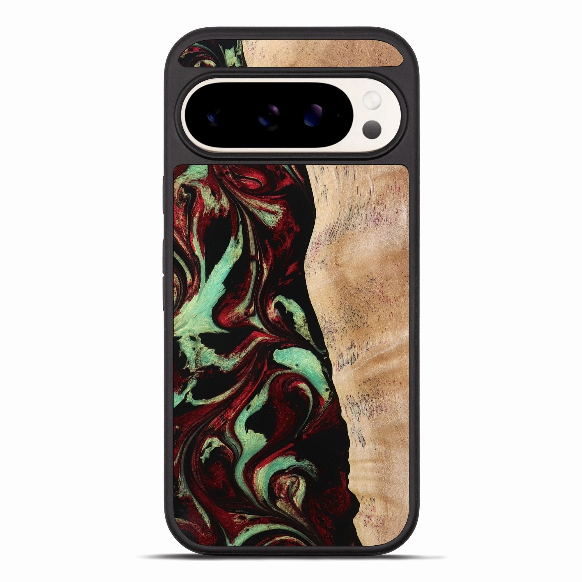 Pixel 10 Pro Xl Wood Phone Case - Denise (Red, 773300) Anti Oil Film