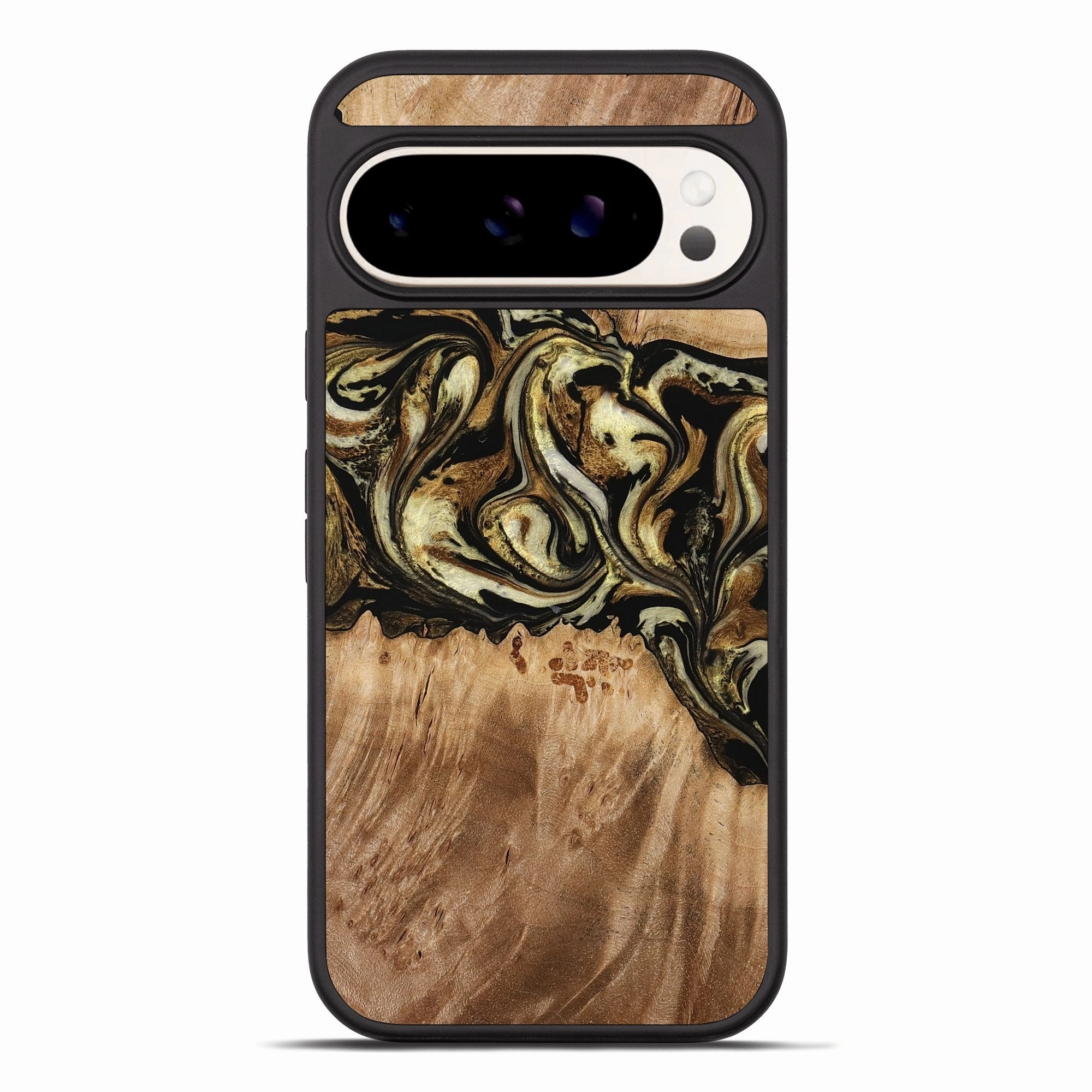 Pixel 10 Pro Xl Wood Phone Case - Earnest (Black & White, 772056) Tempered Glass