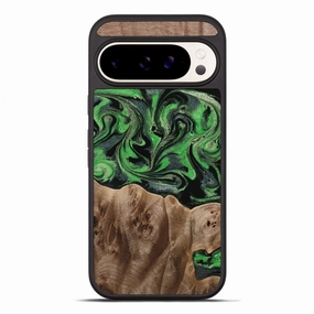 Tempered Glass Pixel 10 Pro Xl Wood Phone Case - Eileen (Green, 770046)