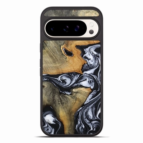 Bubble Free Installation Shatterproof Glass Pixel 10 Pro Xl Wood Phone Case - Elisa (Black & White, 781360)