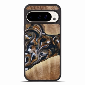 Scratch Proof Glass Anti Spy Pixel 10 Pro Xl Wood Phone Case - Emanuel (Teal & Gold, 779232)