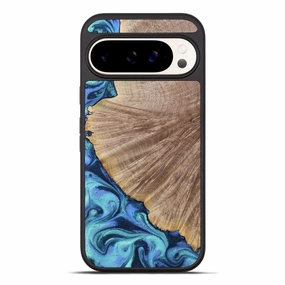 Anti Finger Oil Anti Fingerprint Film Pixel 10 Pro Xl Wood Phone Case - Emmitt (Blue, 769090)