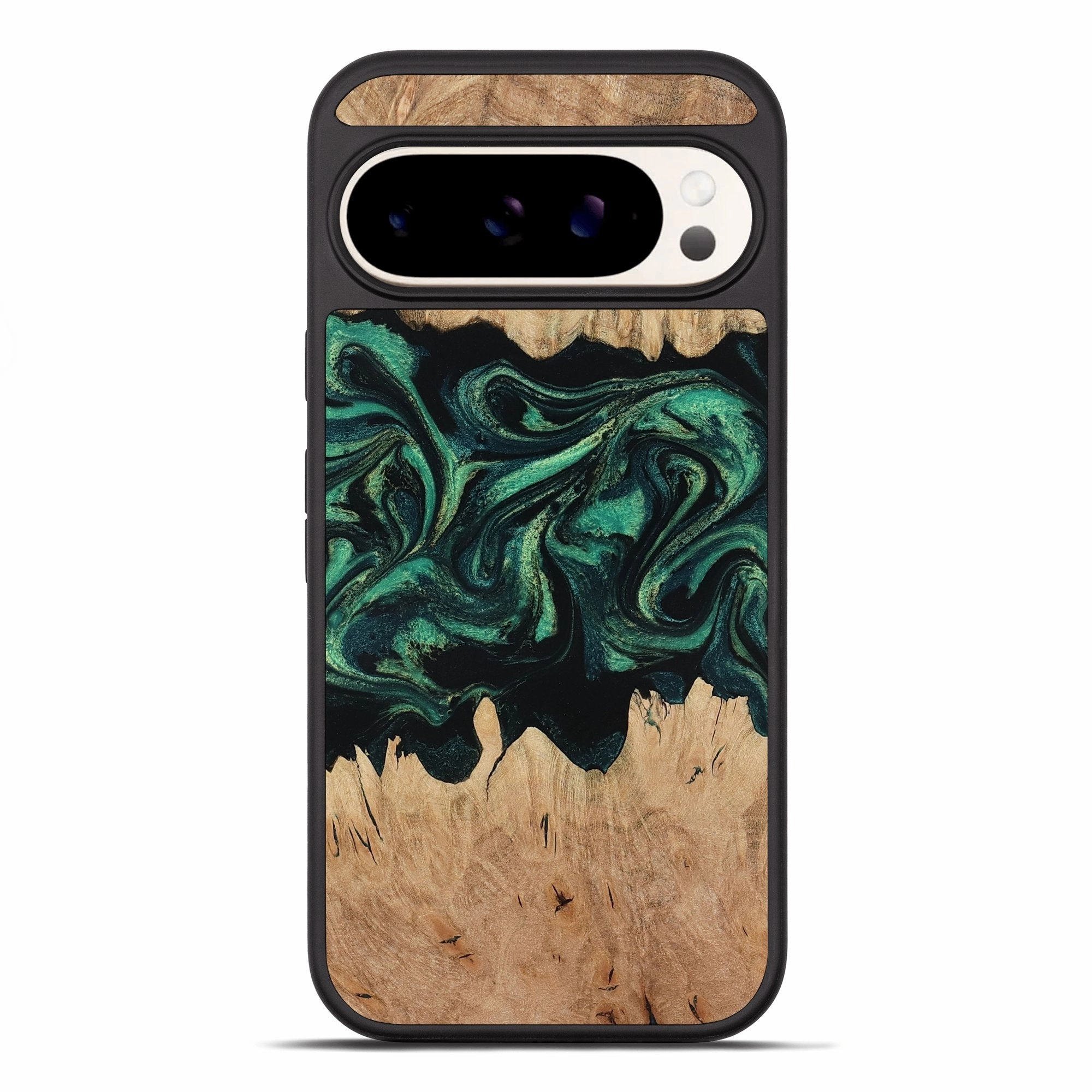 Pixel 10 Pro Xl Wood Phone Case - Erna (Green, 781774) Tempered Glass