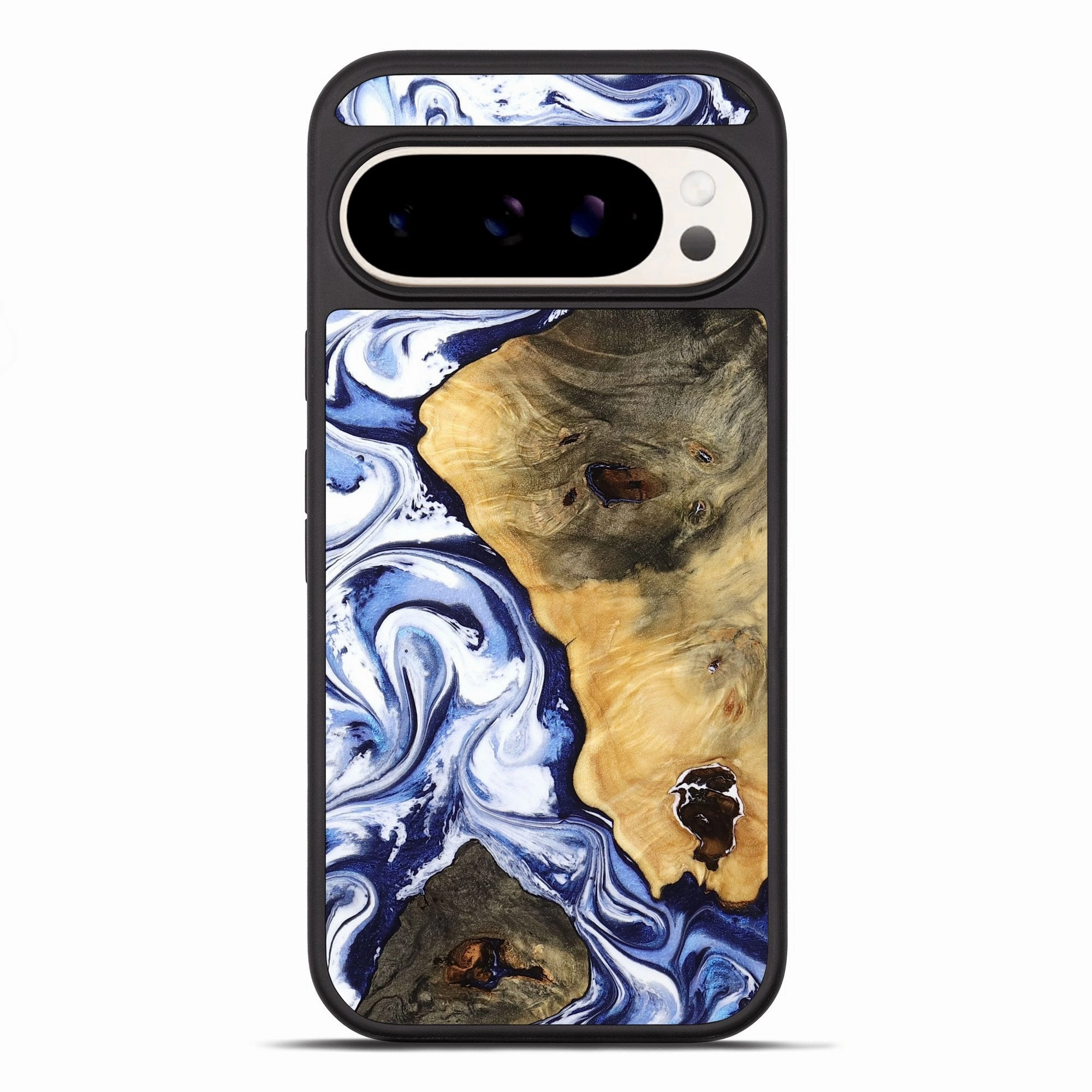 Easy Installation Ultra Clear Pixel 10 Pro Xl Wood Phone Case - Ernest (Blue, 780888)