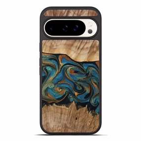 Bubble Free Bubble Free Screen Pixel 10 Pro Xl Wood Phone Case - Fern (Teal & Gold, 769977)