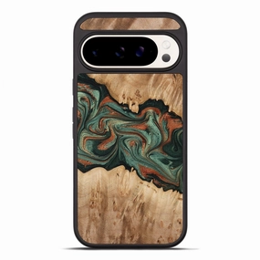Pixel 10 Pro Xl Wood Phone Case - Ferne (Green, 774328) Anti Finger Oil Coating Anti Finger Oil