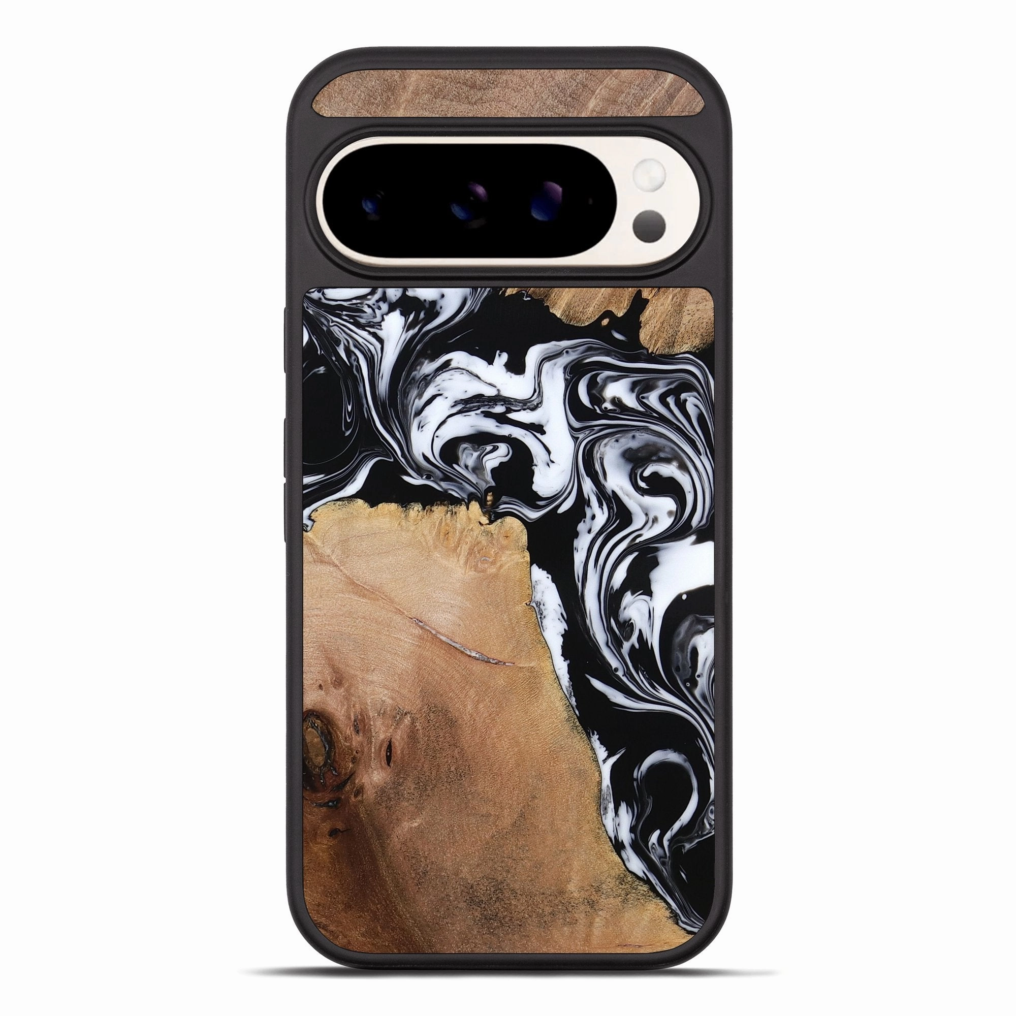 Pixel 10 Pro Xl Wood Phone Case - Franco (Black & White, 770059) High Transparency