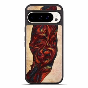 Fingerprint Resistant Screen Anti Finger Oil Pixel 10 Pro Xl Wood Phone Case - Grant (Red, 777577)