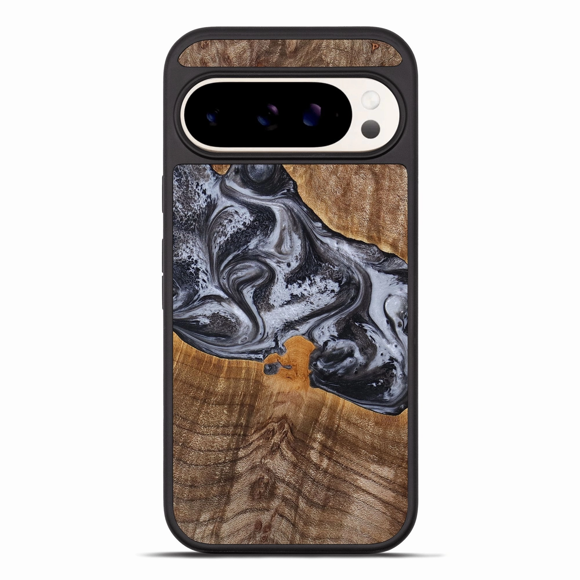 Pixel 10 Pro Xl Wood Phone Case - Gussie (Black & White, 771587) Case Friendly Fingerprint Resistant Coating