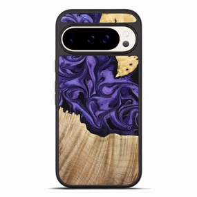 Pixel 10 Pro Xl Wood Phone Case - Janay (Purple, 781111) Crystal Clear Screen