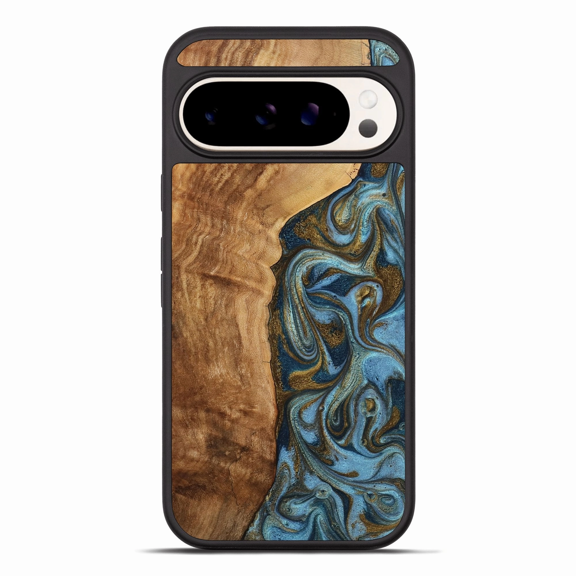Anti Scratch Screen Scratch Protection Pixel 10 Pro Xl Wood Phone Case - Jarred (Teal & Gold, 775871)