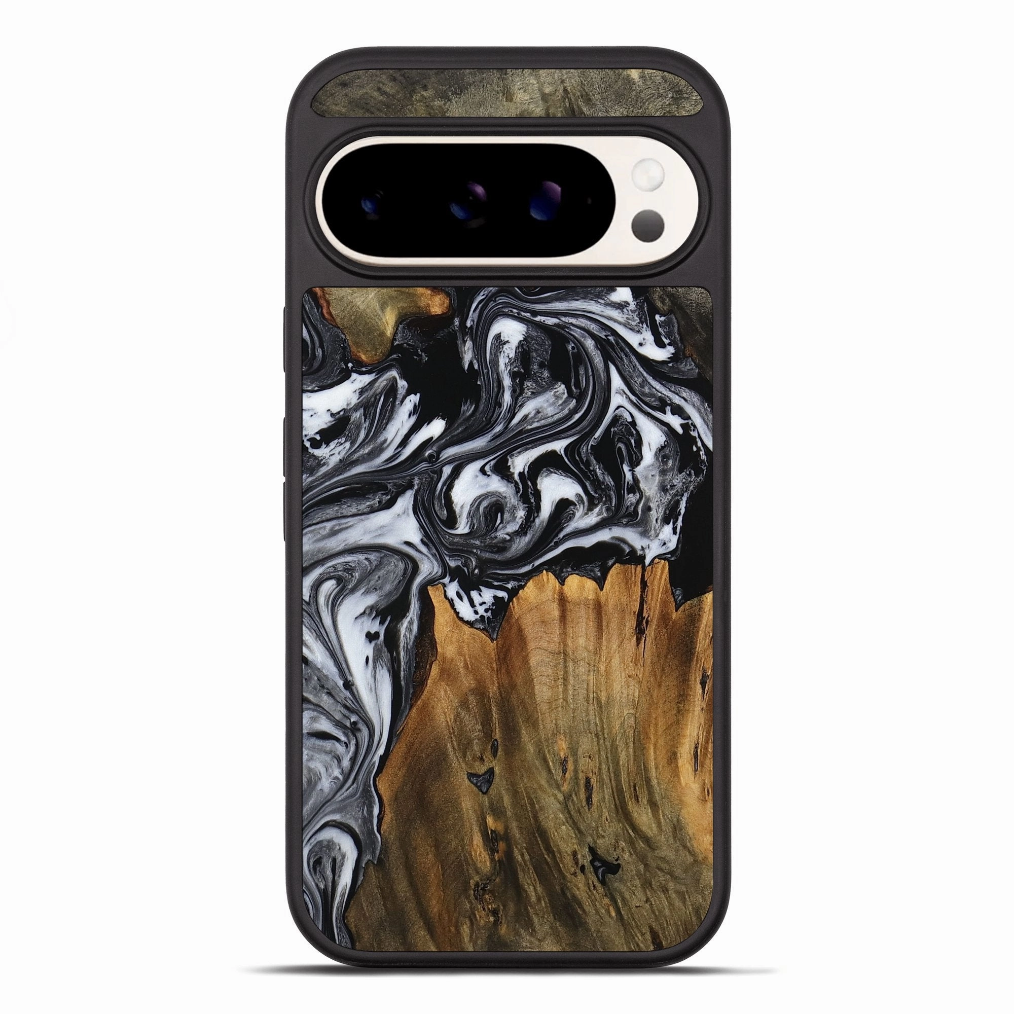 Pixel 10 Pro Xl Wood Phone Case - Jaydon (Black & White, 771608) Anti Yellowing