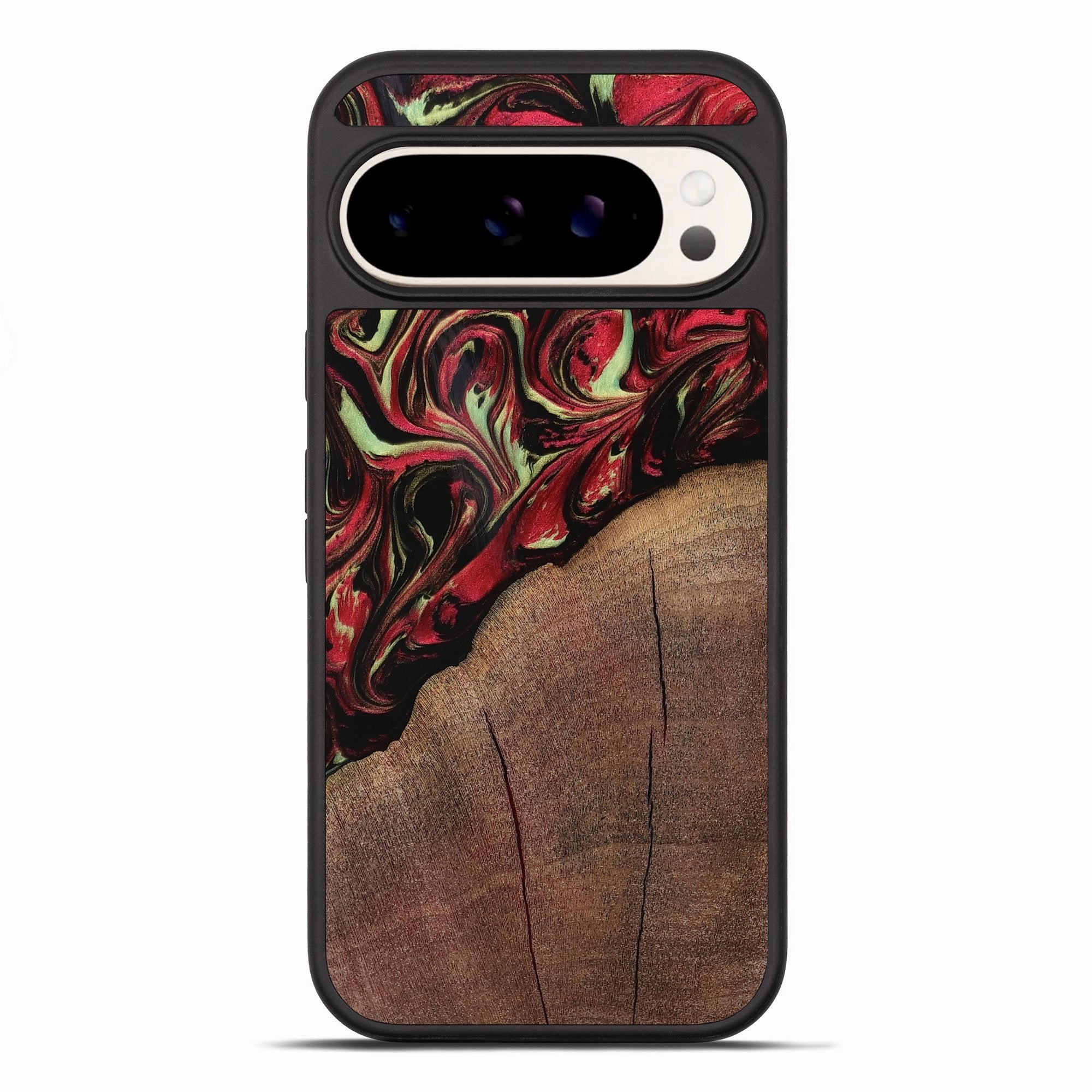 Anti Glare Grip Friendly Pixel 10 Pro Xl Wood Phone Case - Jesica (Red, 768560)