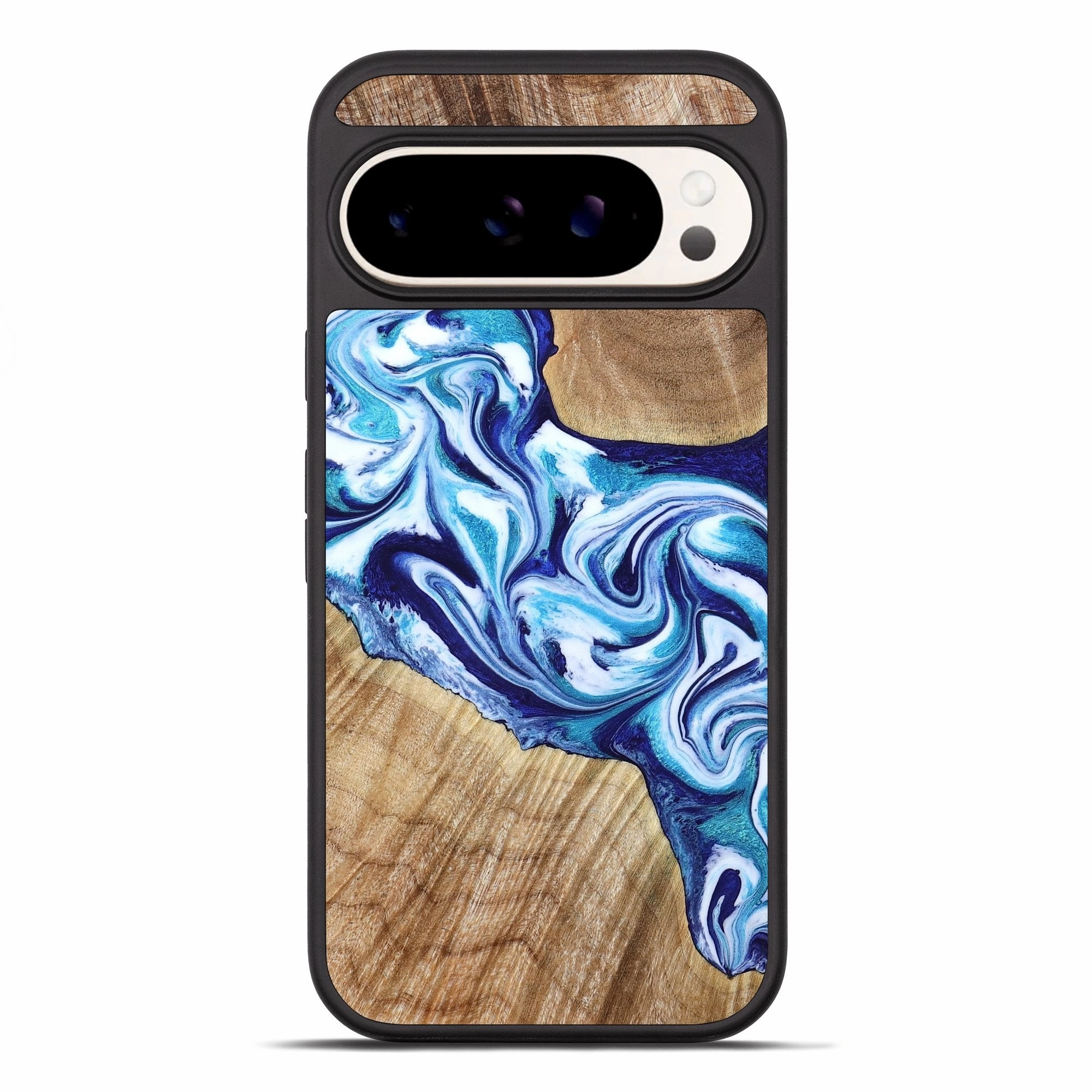 Shockproof Anti Dust Film Pixel 10 Pro Xl Wood Phone Case - Judie (Blue, 781797)