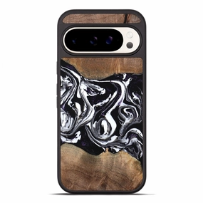 Slim Screen Protector Anti Finger Stain Pixel 10 Pro Xl Wood Phone Case - Justin (Black & White, 769057)