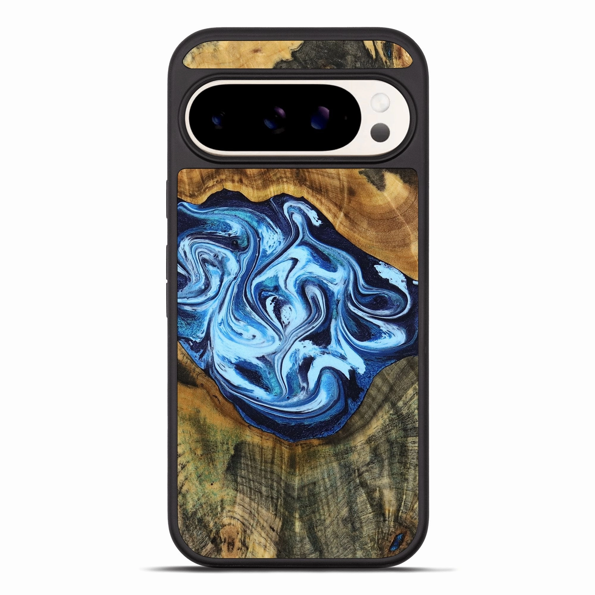 Pixel 10 Pro Xl Wood Phone Case - Kadijah (Blue, 763713) Anti Dust Film