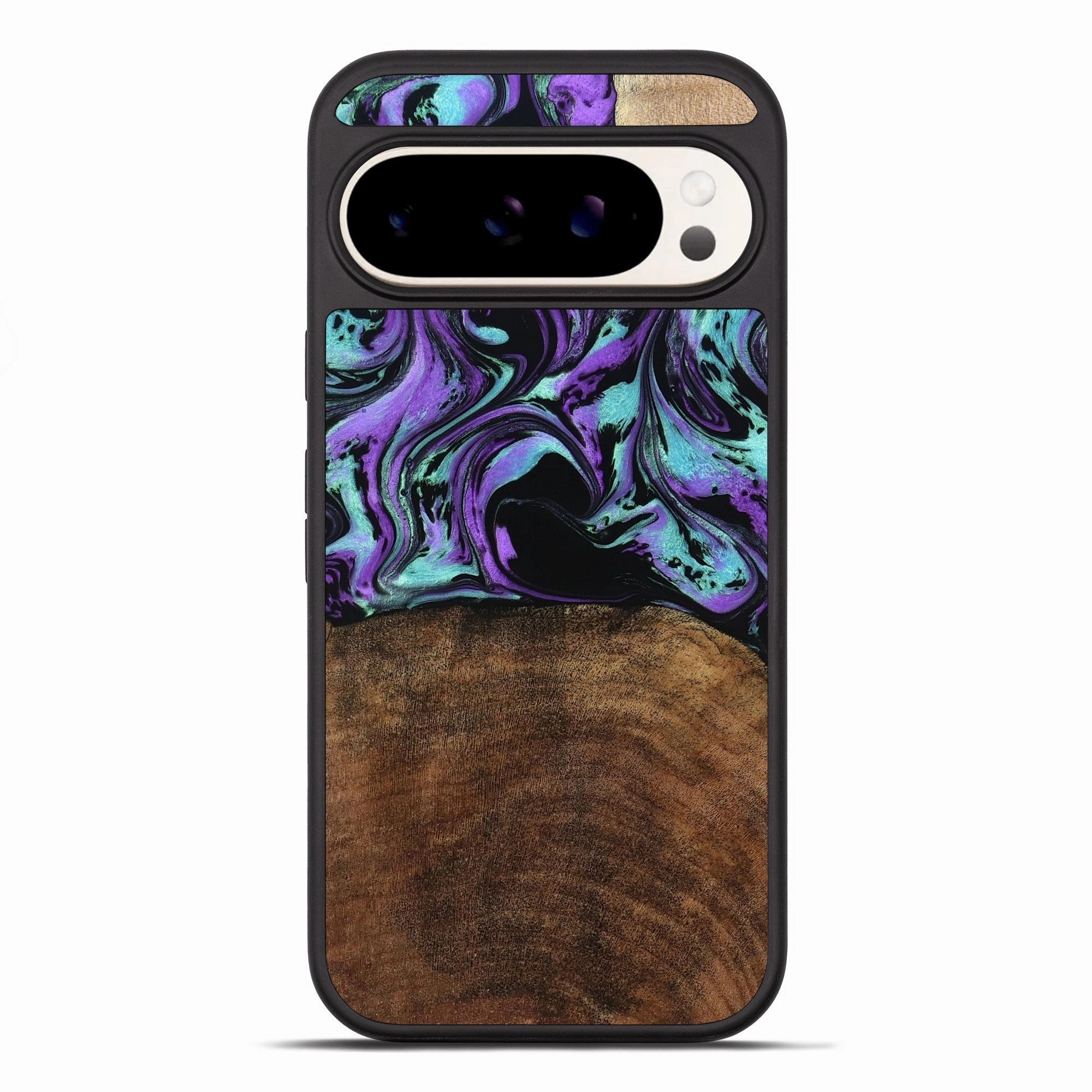 Pixel 10 Pro Xl Wood Phone Case - Kala (Purple, 779628) Anti Reflection Screen Soft Edge