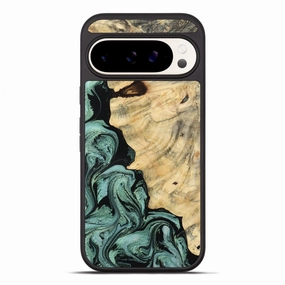 Pixel 10 Pro Xl Wood Phone Case - Kamari (Green, 781795) Anti Finger Smudge Film Smooth Surface