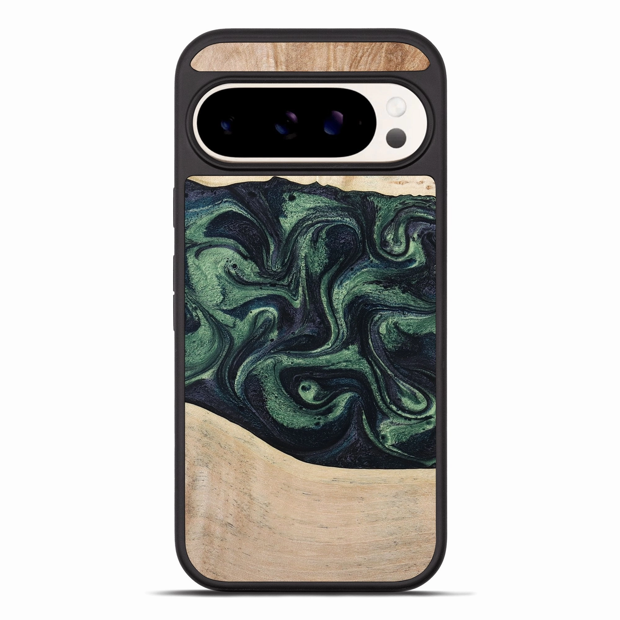 Pixel 10 Pro Xl Wood Phone Case - Kannon (Green, 776661) Protective Screen