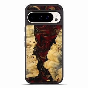 Pixel 10 Pro Xl Wood Phone Case - Karlee (Red, 775692) Anti Yellowing Protective Cover